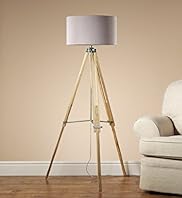 Wooden Tripod Floor Lamp