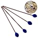 Vankcp 2 Pair Marimba Mallets Medium Blue Hard Yarn Head Keyboard Marimba Mallets for Percussion Marimba Playing Glockenspiel Marimba