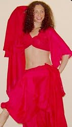 Red Silk Harem Pants