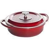 Nordic Ware Pro Cast Traditions Braiser Pan, 10-Inch, Cranberry,