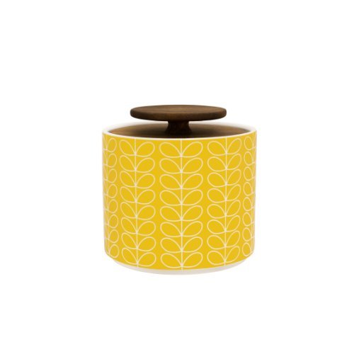 Orla Kiely Linear Stem Storage Jar, Yellow, 1L