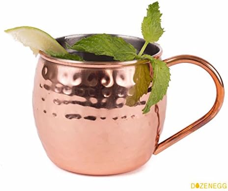 Dozenegg Stainless Steel Copper Moscow Mug 16 Oz Capacity