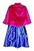 Princess Anna Lace Paisley Chiffon Cosplay Costume Play Long Dress for Girls Kids (6)
