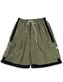Jon Lauren Apparel - Mens Swim Suit, Khaki, Black (Size X-Large)
