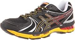 ASICS Men's Kayano 18 Running Shoe,Onyx/Black/Blazing Yellow,10 M US 