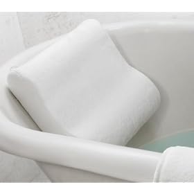 Microdry Luxury Bath Pillow with Memory Foam, White