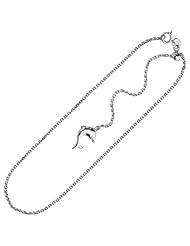 14 Karat White Gold Anklet 11 Inch Long
