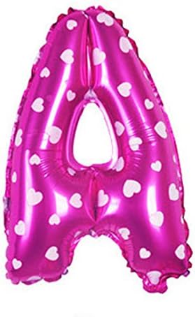 16" Foil Pink Blue Letter Balloon Birthday Wedding Party A-Z (A, Pink)