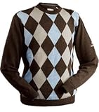 Glenbrae Golf Negal Lined Sweater Mocca Multi S