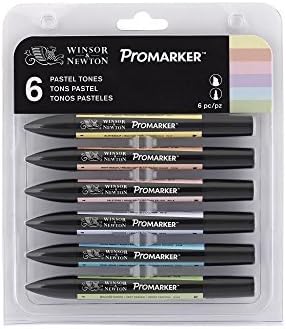 Winsor &amp; Newton Promarker Pens 6 Pastel Tones Set by ProMarker