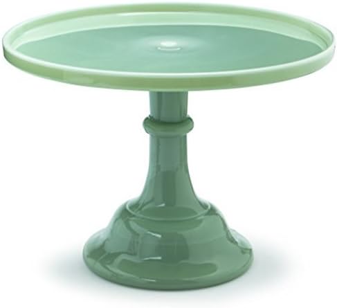 Mosser Glass 12 Footed Cake Plate - Jade by Mosser Glassware