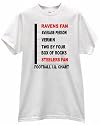RAVENS FAN IQ CHART STEELERS FOOTBALL T SHIRT jersey