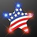 Light Up US Flag Star Flashing Blinking LED Body Light Lapel Pins (25-Pack)