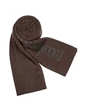 Roccobarocco Brown & Gray Signature Wool Knit Long Scarf