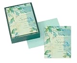 CR Gibson Box of 12 Sympathy Acknowledgment Note Cards, Grateful (CST50-5892)