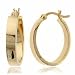 14K Gold Oval Hoop Earrings
