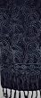 Batik Scarf - Floral in Light Blue on Deep purple
