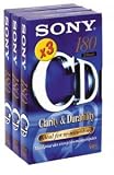 Sony 3 Pack E180 Clarity & Durability CD VHS Tape