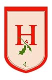 Monogram Holiday Garden Size Flag - H