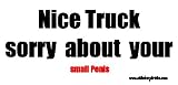 Nice Truck Sorry About Your Small Penis Offroad Bumper Sticker / Decal