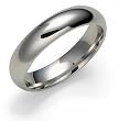 Platinum 5mm Comfort Fit Plain Band