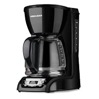 Black & Decker DLX1050B 12-Cup Programmable Coffeemaker with Glass Carafe, Black