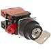 Omron A22K-2AL-11 Key Type Selector and Switch, Screw Terminal, IP65 Oil-Resistant, 2 Notches, Automatic Reset Method, Left Key Release Position, Single Pole Single Throw Normally Open and Single Pole Single Throw Normally Closed Output