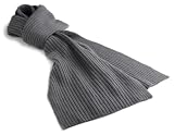 MIR Mens 100% Cashmere 2x2 Rib Scarf