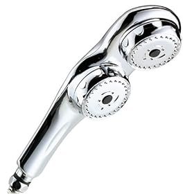 Pollenex DP1011 Hand Held Twin Chrome Showerhead