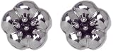 Sterling Silver Flower Clip On Earrings
