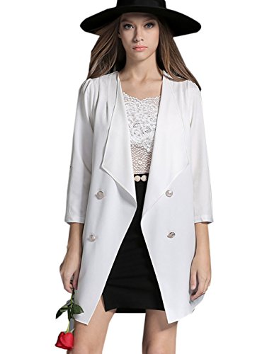 (Goldjapan)ゴールドジャパン 大きいサイズ レディース 春コート ロールアップ ラッフル ロング丈 テーラードジャケット 体型カバー cy91825