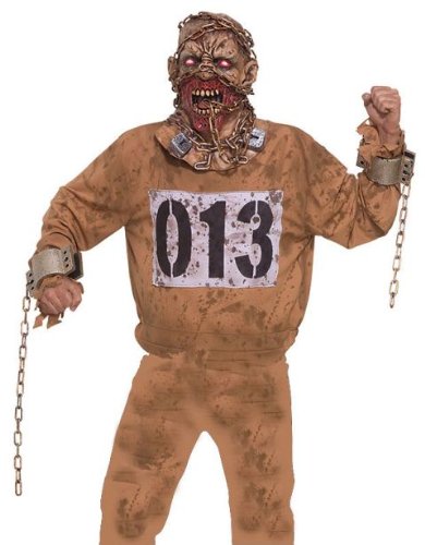 Chain Gang Zombie Male Halloween Fancy Dress Costume