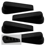 4pc Natural Rubber Door Stop Wedge for Wood Tile Floors