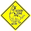 SCOOBY ZONE sign * street dog cartoon CUTE