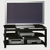 Gloss Black Universal Widescreen TV Stand Universal Collection by Bush Office Furniture - VS74950-03