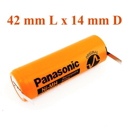 Replacement Battery Compatible with Braun Oral-b Professional Care Toothbrush, 1150 mAh, Panasonic NiMH, 42 mm Long, 14 mm Diameter