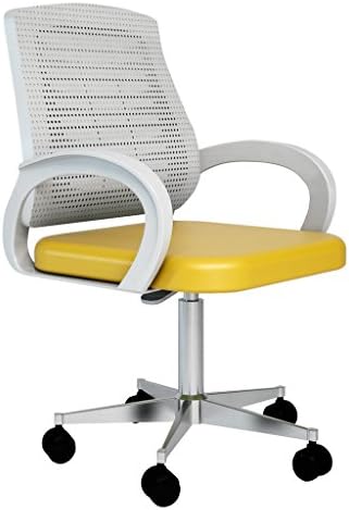 Mia Mobili Desk Chair with Breathable Mesh Back (Yellow)