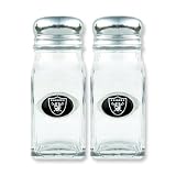 NFL Oakland Raiders Glass Salt & Pepper Shakers