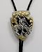 End of The Trail Arrowhead Black/Gold Enamel Bolo Tie