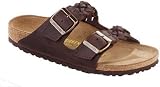 Birkenstock slippers Arizona in size 35.0 N EU made of Waxy Leather in Habana Gross-Braid with a narrow insole