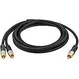 Mediabridge ULTRA Series RCA Y-Adapter (8 Feet) - 1-Male to 2-Male for Digital Audio or Subwoofer - Dual Shielded with RCA to RCA Gold-Plated Connectors - Black