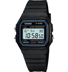 Casio #F91W-1 Men's Classic Chronograph Alarm LCD Digital Watch