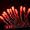 Red Battery Operated LED Fairy Lights 10 Bulb Static