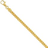 14k Solid Yellow Gold 3.9mm Square Franco Necklace 26
