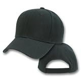 Plain Adjustable Velcro Hats (Many Colors Available), Black