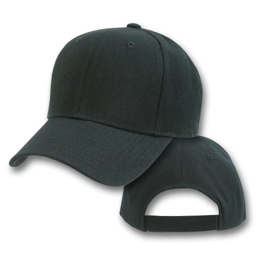 Plain Black Adjustable Hat