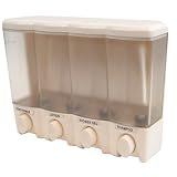 4 Compartment Shower Soap, Shampoo, Conditioner, Gel Dispensor-AS SEEN ON TV