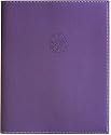 Purple Embossed Flower Leather Brag Book