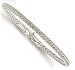 14k White Woven Design Couture Bangle Bracelet - title=