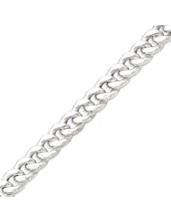 Sterling Silver Close Link Hollow Curb Bracelet - 8.5 Inch